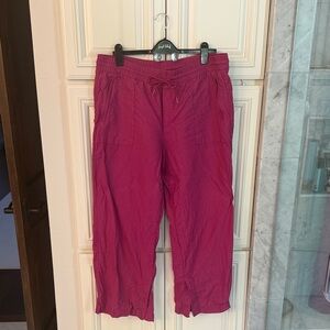 Casual ATHLETA Linen Pink Cropped Pants